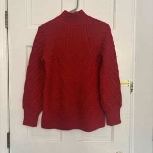Vintage Calvin Klein Red bell sleeve turtleneck sweater Small Women's